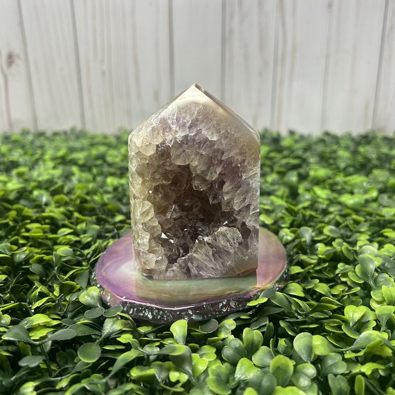Druzy Agate Tower 4.5x2.5"