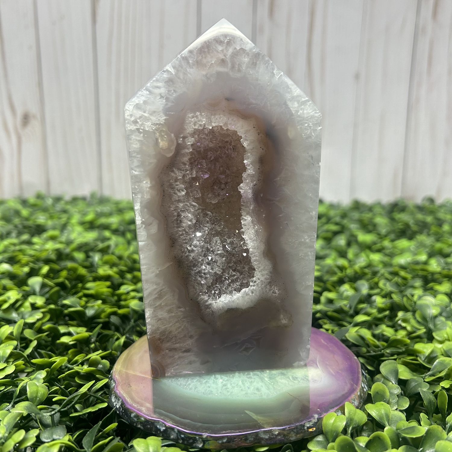 Druzy Agate Tower 6x3&quot;