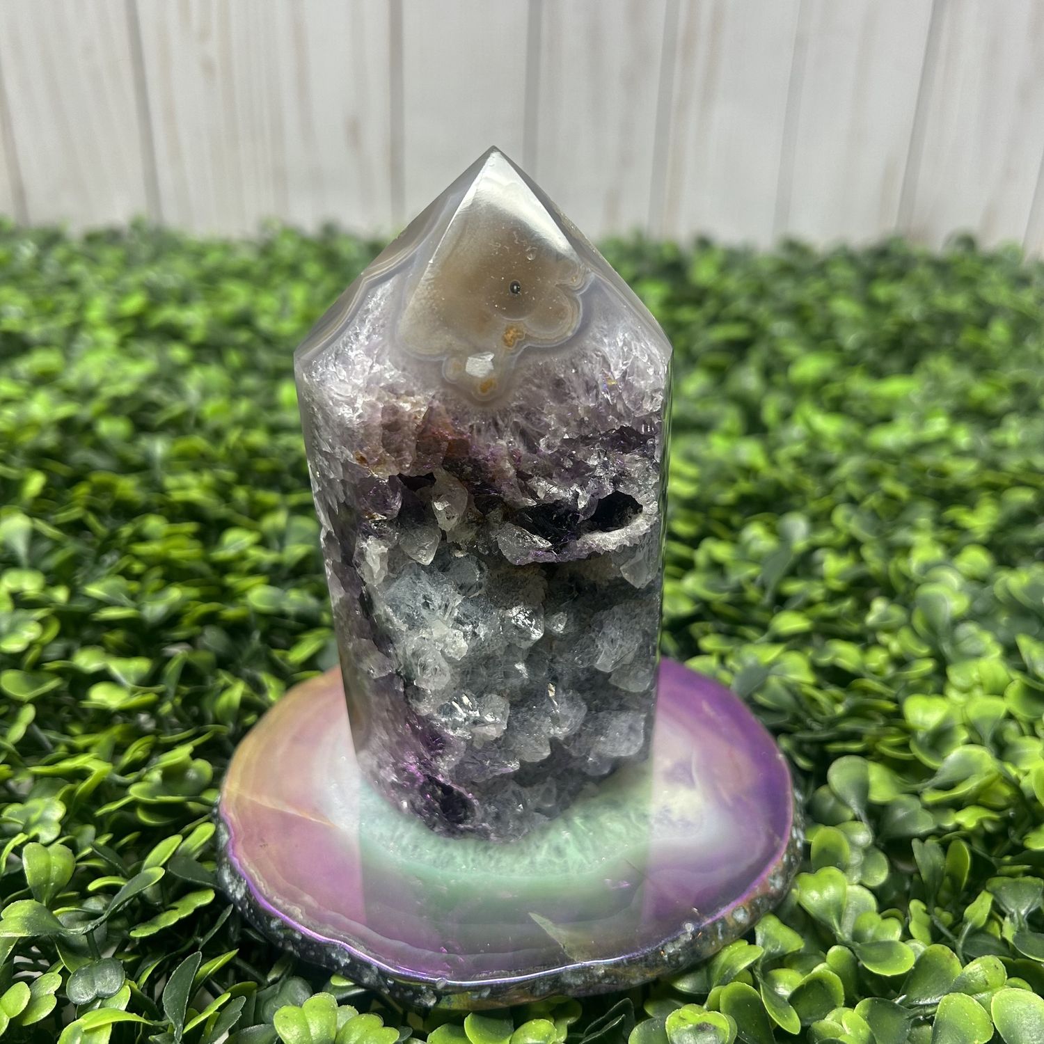 Druzy Agate Tower 5x3&quot;
