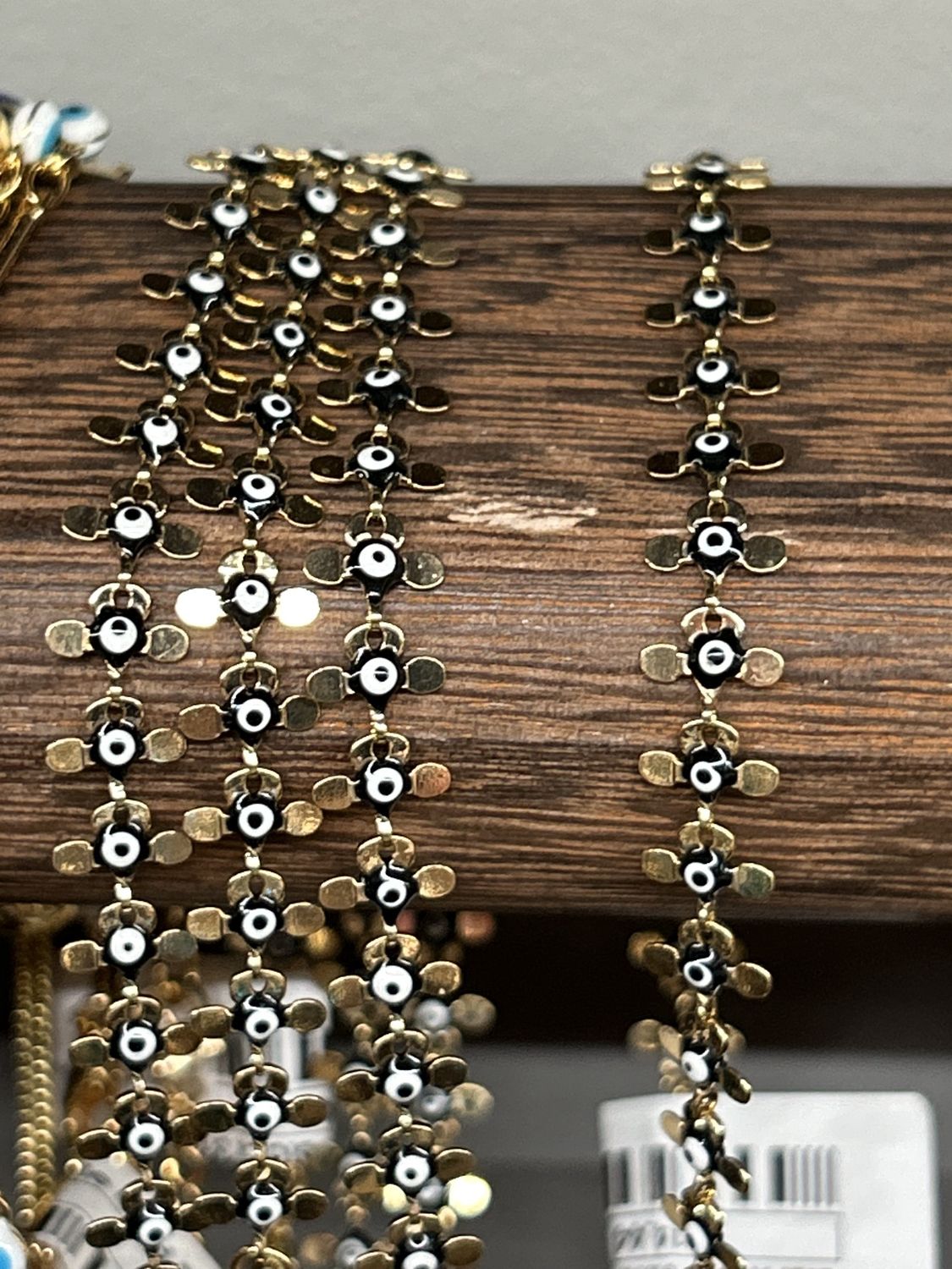 E.E. Multi Mini Black Gold Bracelet