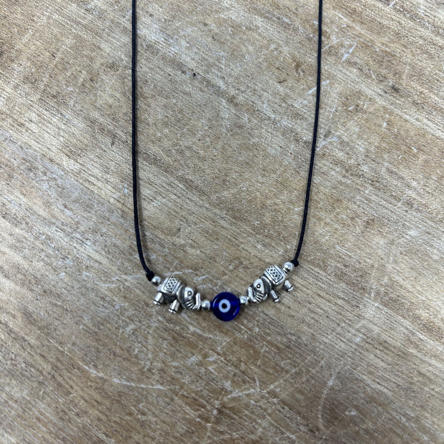 Evil Eye Elephant Necklace