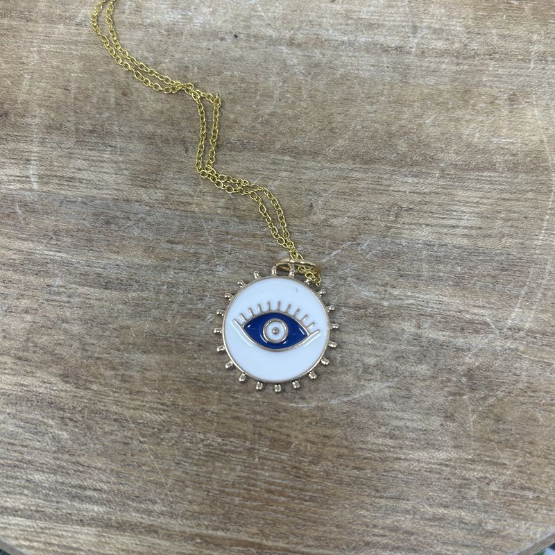 Evil Eye Enamel Necklace