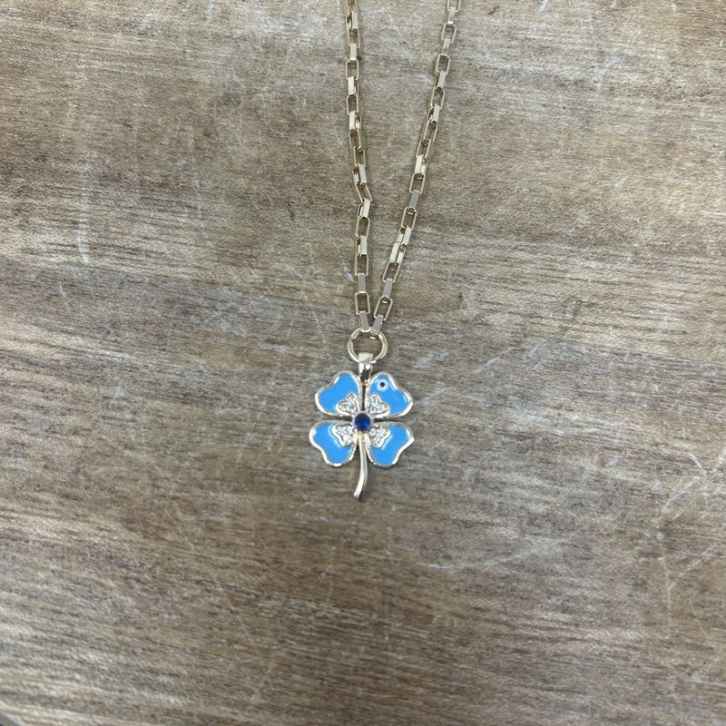 Evil Eye Multi Gold Leaf Necklace