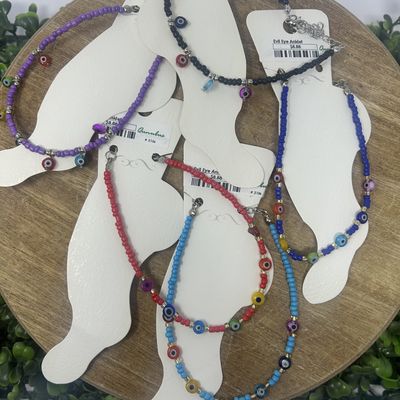 Evil Eye Anklet Beaded
