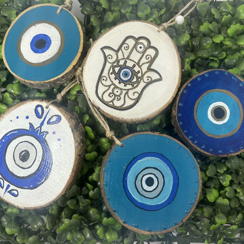 Evil Eye Wood Decor