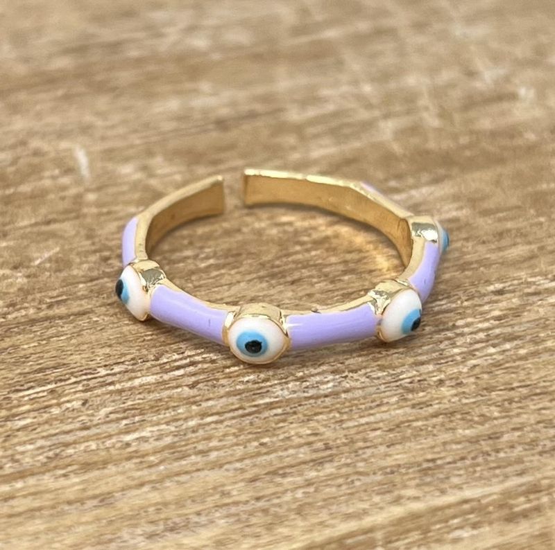 Evil Eye Bamboo Ring