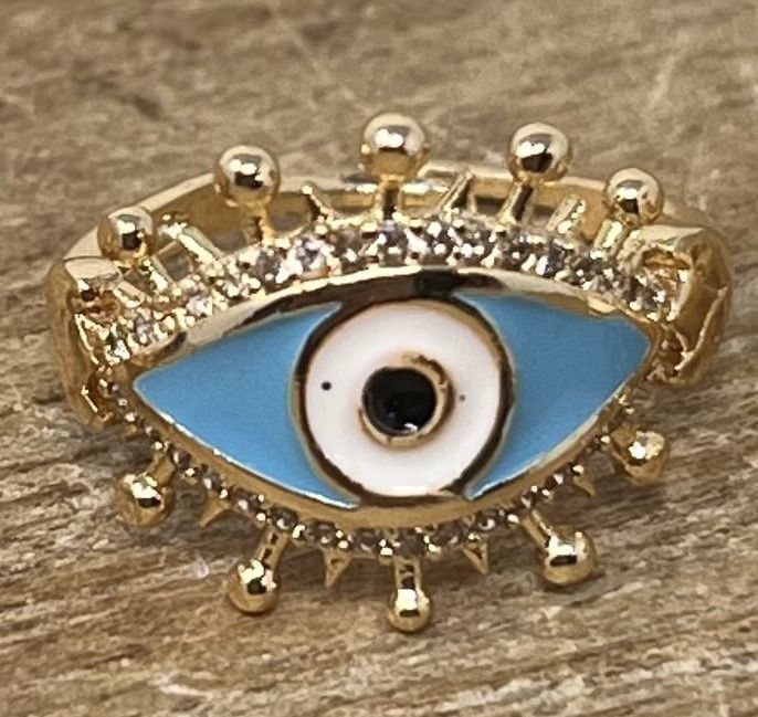 Evil Eye Eyelash Large Ring