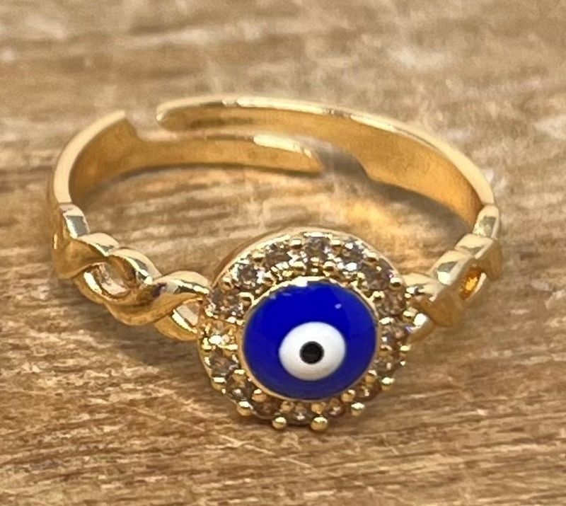 Evil Eye Chain Ring