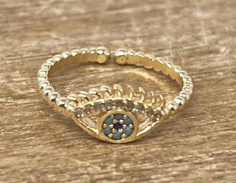 Evil Eye Studded Eye Lash Ring