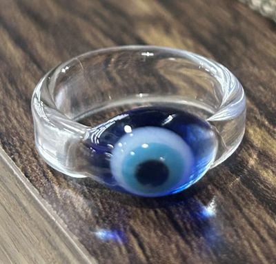 Evil Eye Glass Ring