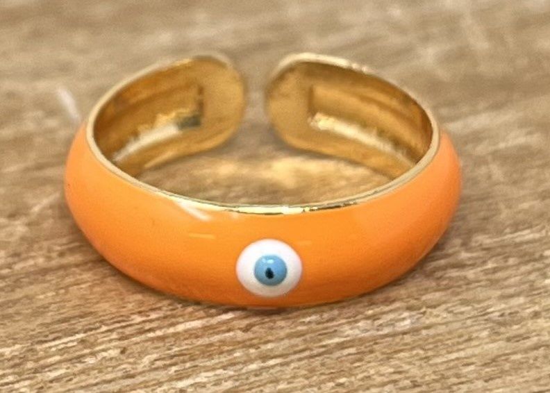 Evil Eye Single Eye Band Ring