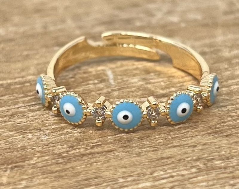 Evil Eye Diamond Space Ring