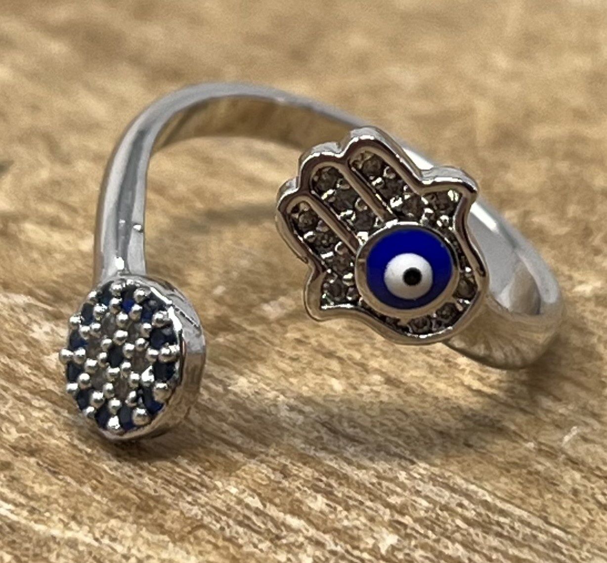 Hamsa + Evil Eye Wrap Ring