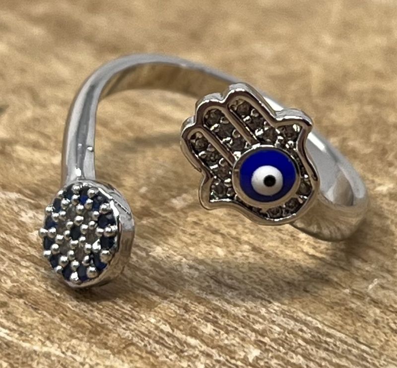 Hamsa + Evil Eye Wrap Ring