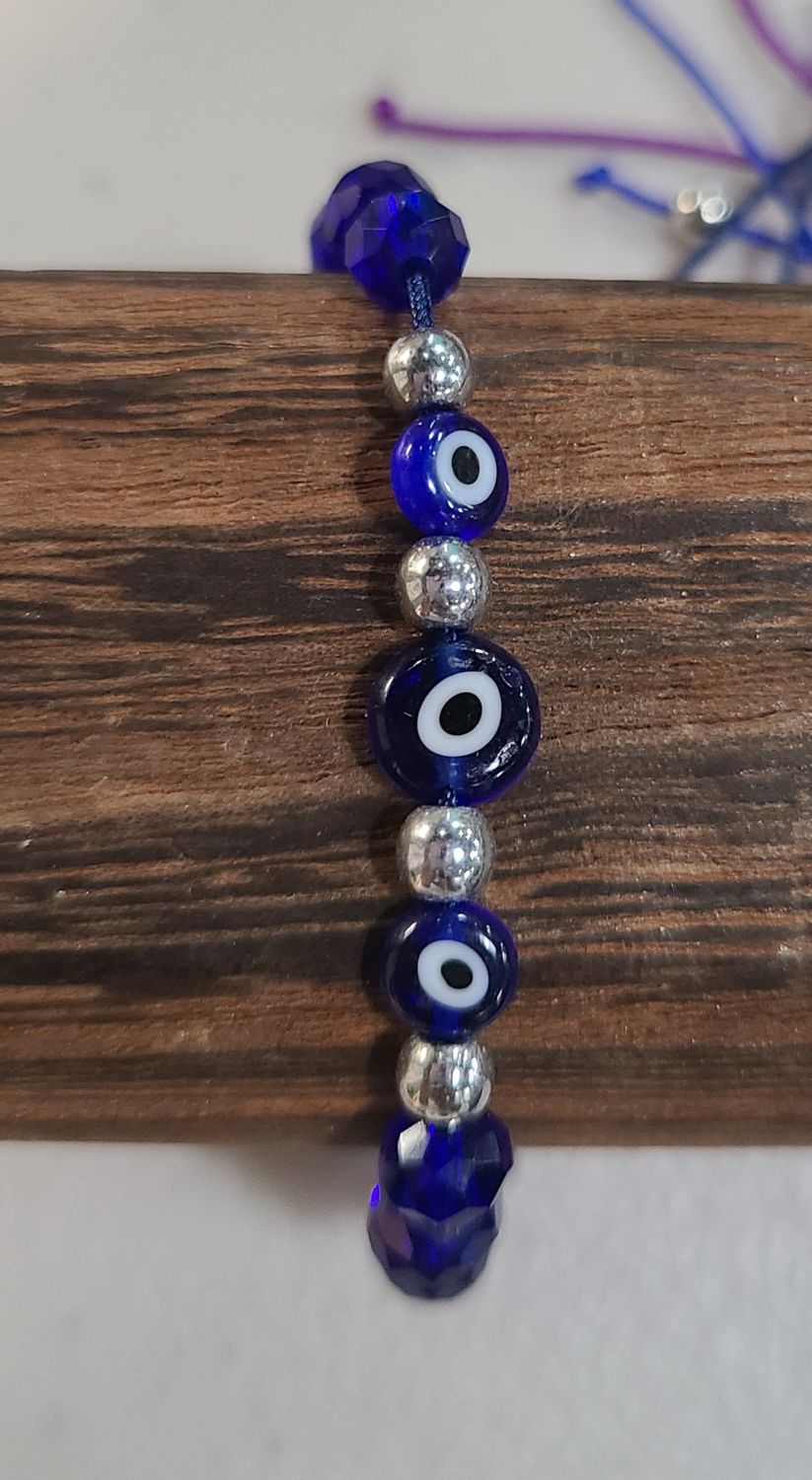 Evil Eye Beaded String Bracelet