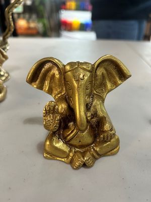 Brass Ganesh Sitting Statue