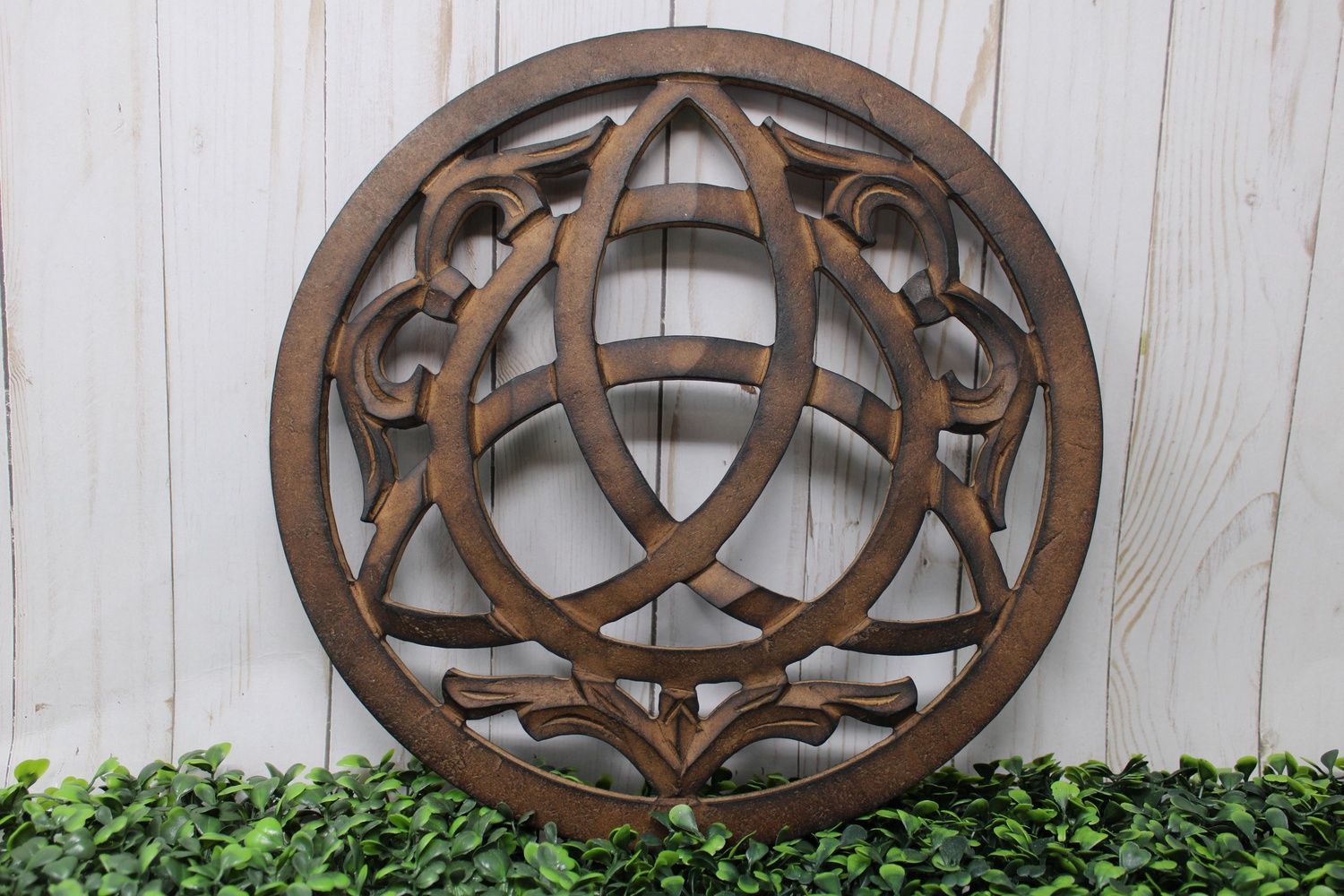 Wood Hanging Triquetra 12&quot;