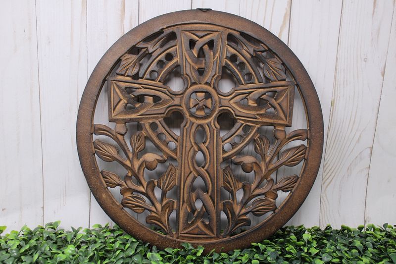 Wood Hanging Celtic Cross 12&quot;