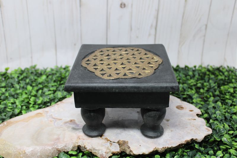 Wood Altar Table Flower of Life