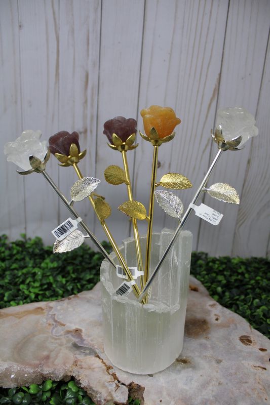 Crystal Rose on Stem