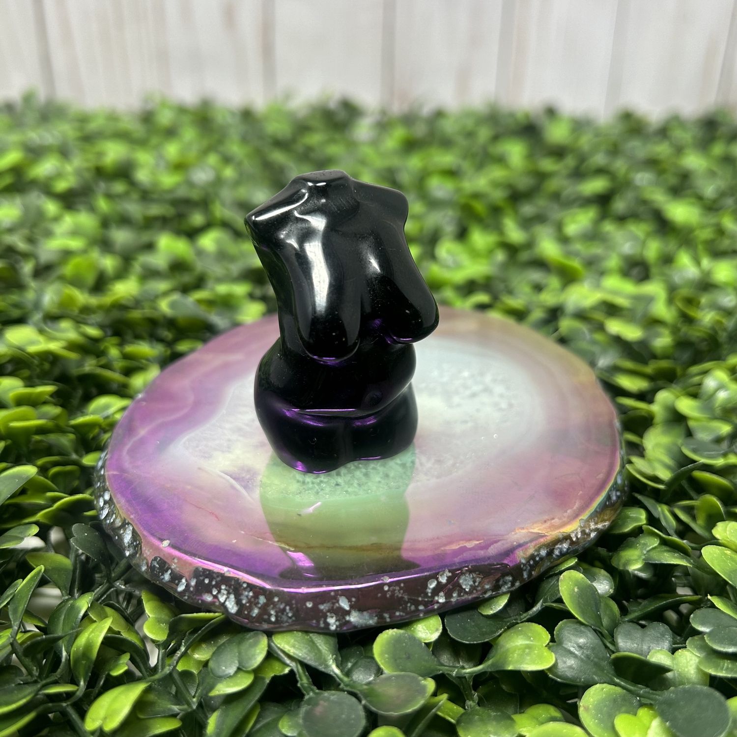 Divine Fem Curvy Body 2&quot;, Crystal: Black Obsidian