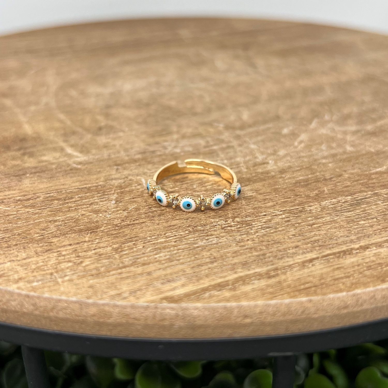 Evil Eye Diamond Space Ring, Colour: White