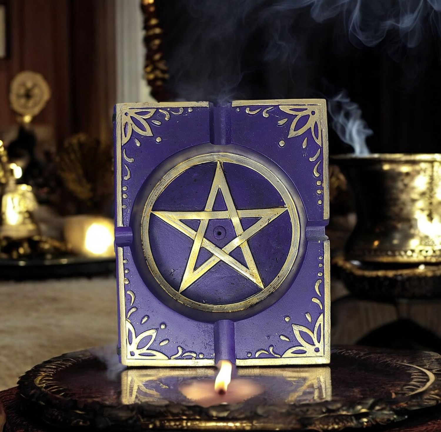 Pentagram Book Incense Burner