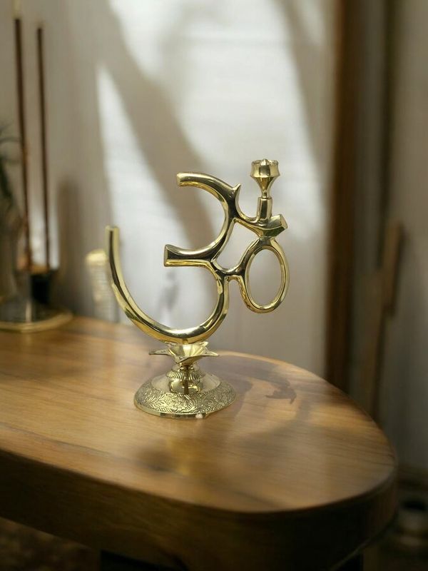 Om Brass Incense Burner