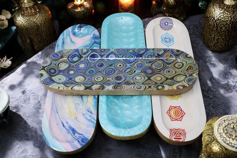 Wooden Oval Incense Holder