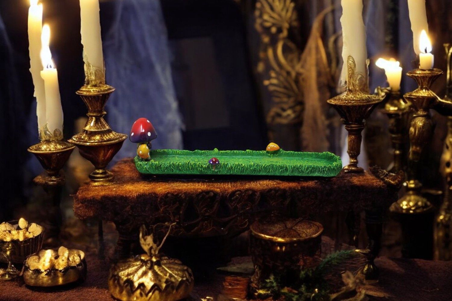 Mushroom Garden Incense Holder