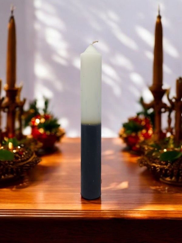 Dual White/Black Candle 9&quot;