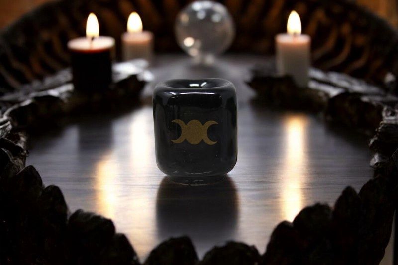 Triple Moon Chime Candle Holder