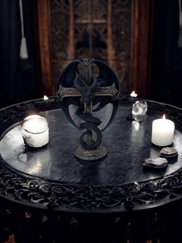 Dark Dragon Candleholder