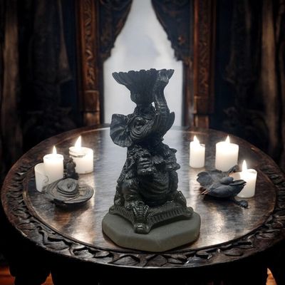 Shungite Elephant Candle Holder