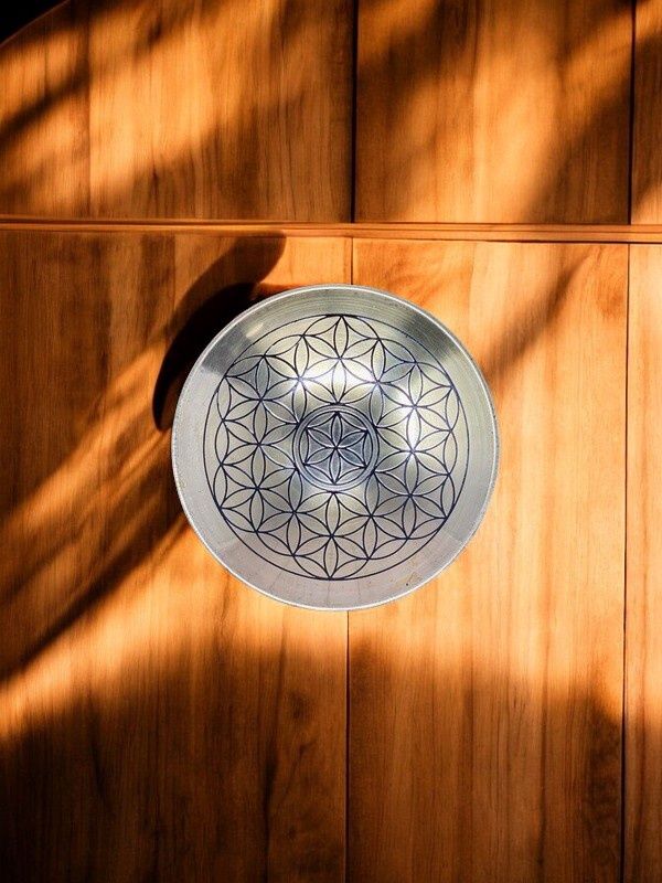 Brass Bowl Flower of Life 6&quot;
