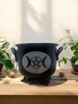 Cauldron Pot Triple Moon 4.5&quot;