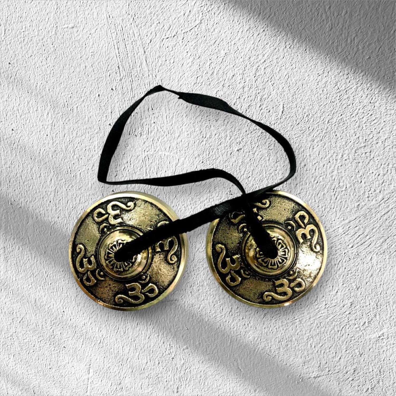 Brass Tibetan Tingsha OM