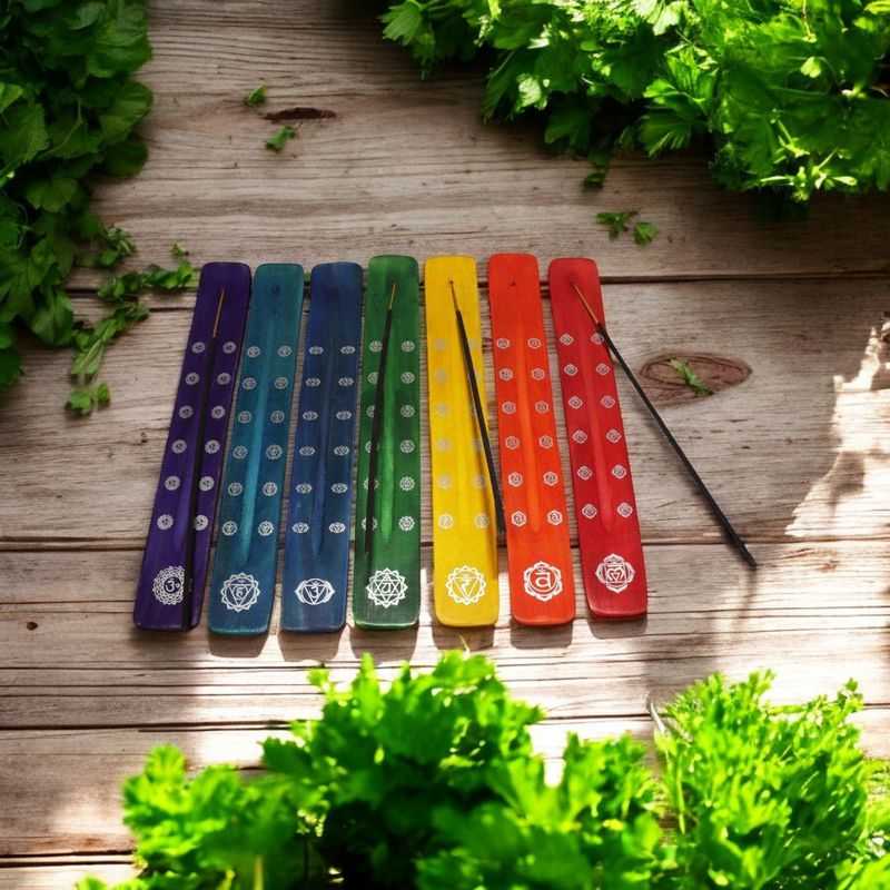 Wood Chakra Incense Holder