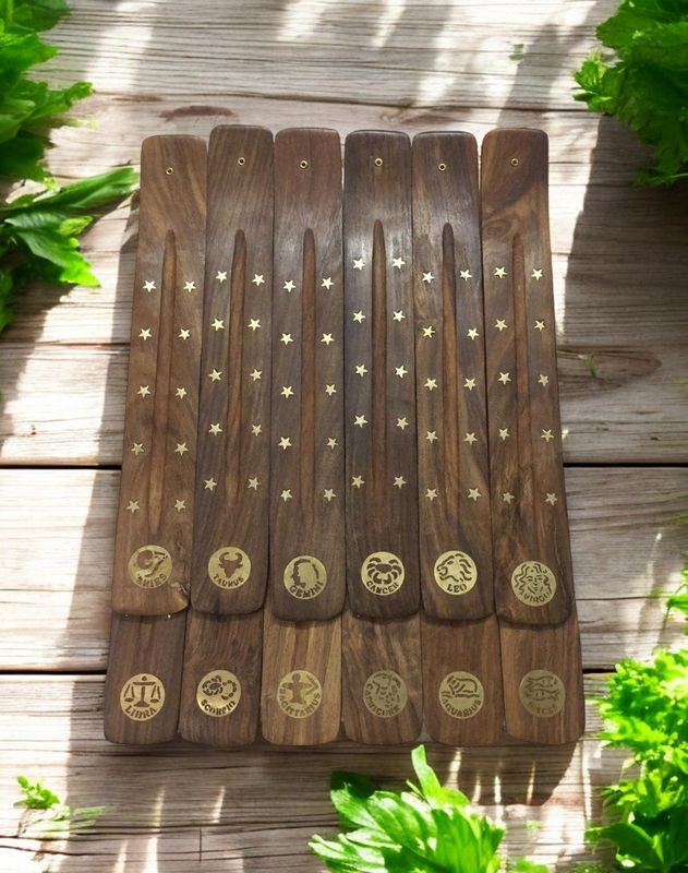 Wood Zodiac Incense Holder