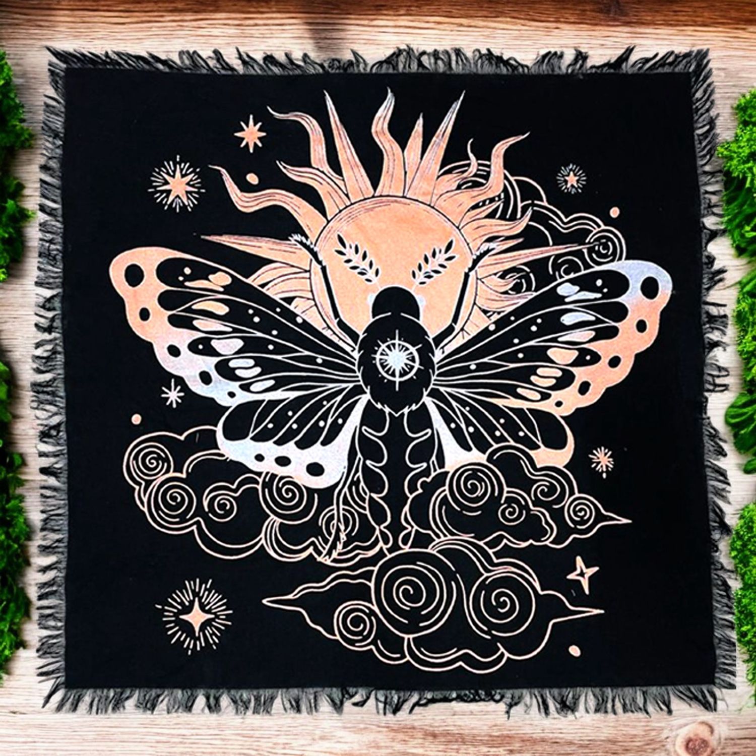 Moth Altar Cloth 24x24&quot;