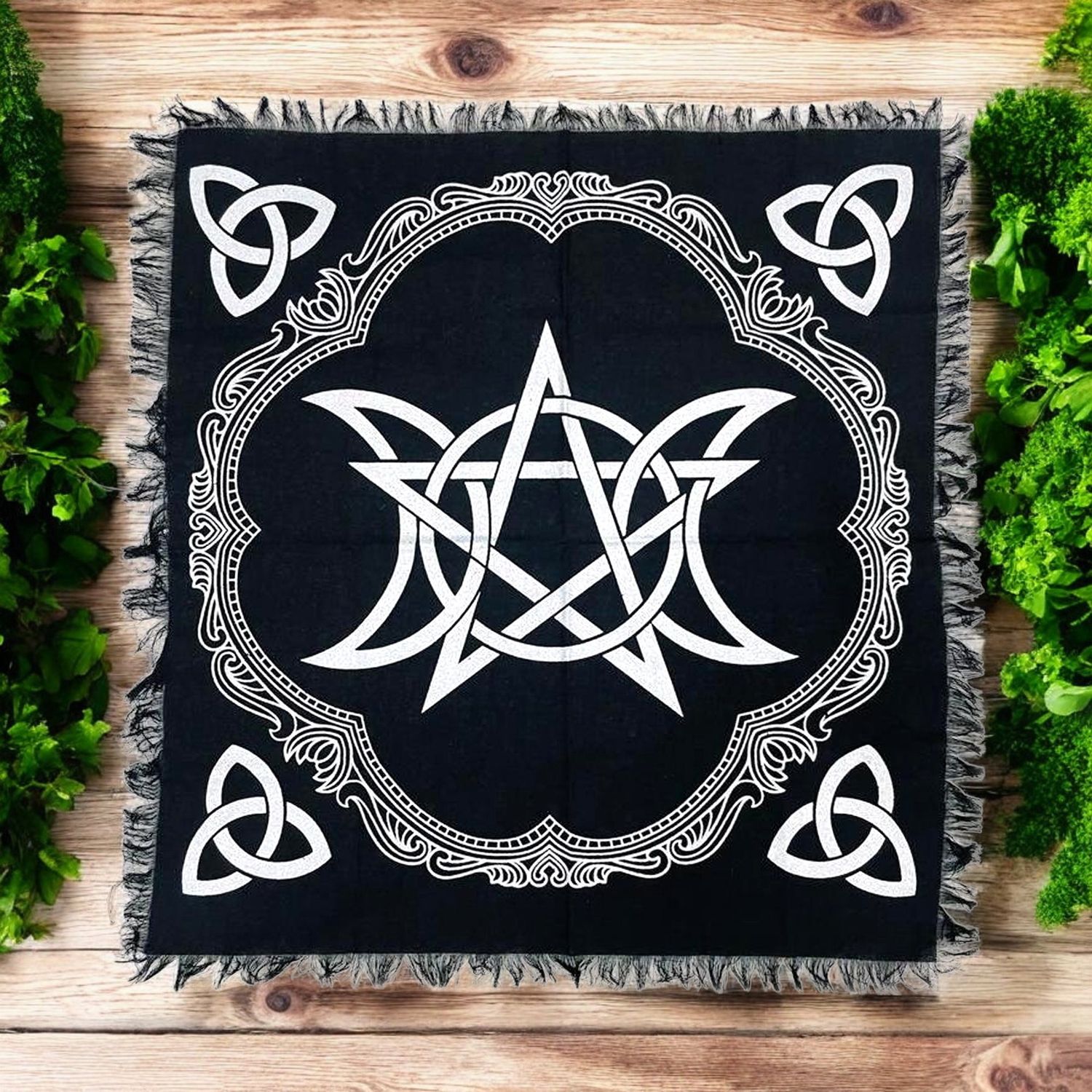 Triple Moon Altar Cloth 18x18&quot;