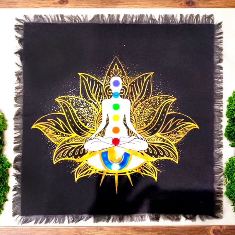 Chakra Meditation Altar Cloth 24x24&quot;