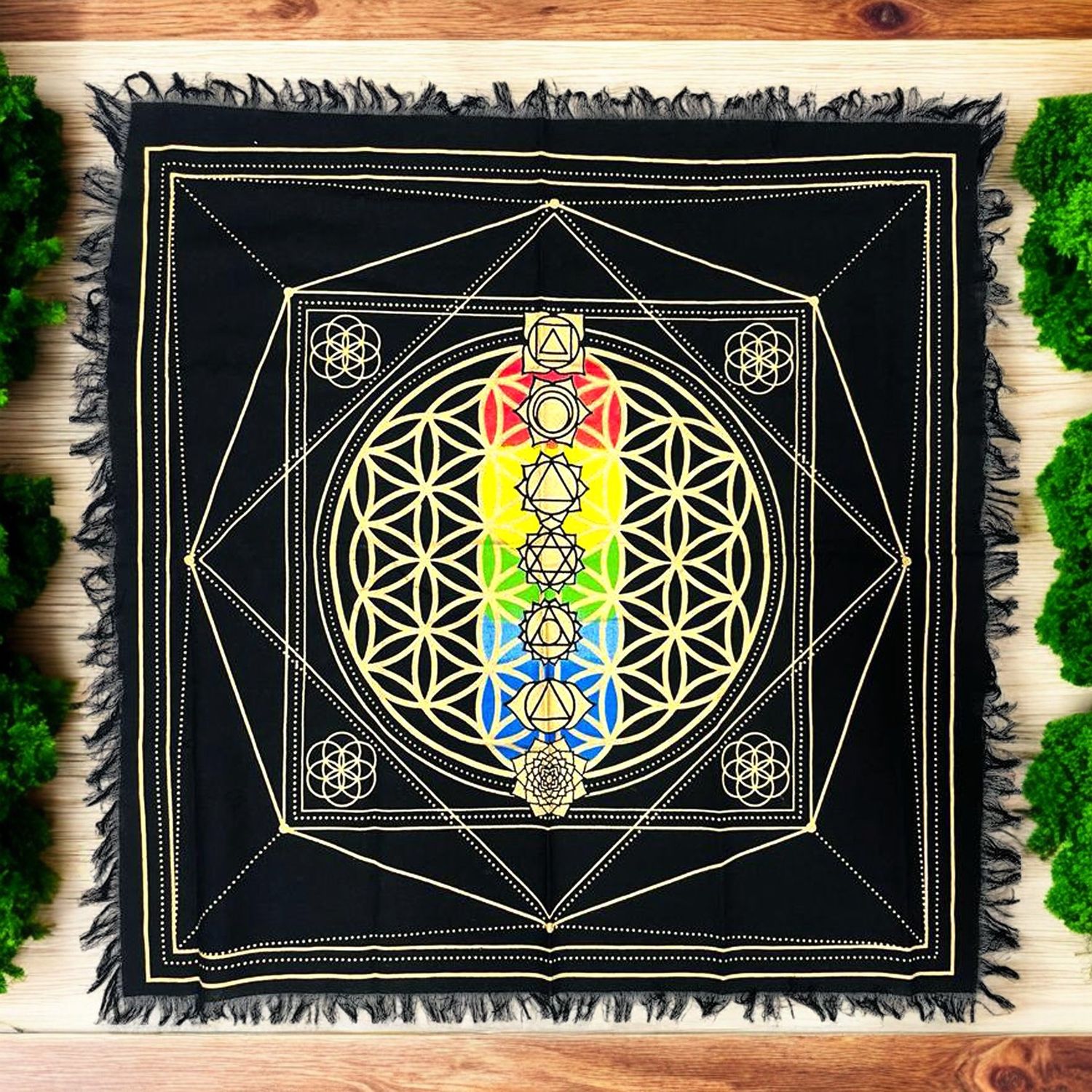 Chakras Tree of Life Altar Cloth 24x24&quot;