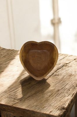 Wood Heart Bowl