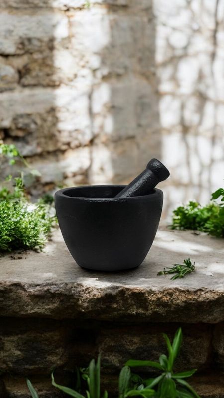 Cast Iron Mortar &amp; Pestle