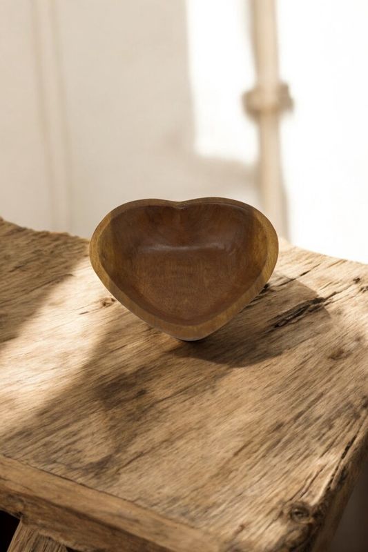 Wood Heart Bowl