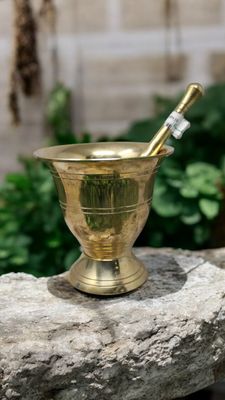 Brass Mortar &amp; Pestle LG