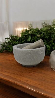 LG White Mortar &amp; Pestle