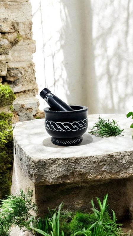 Celtic Carving Mortar and Pestle