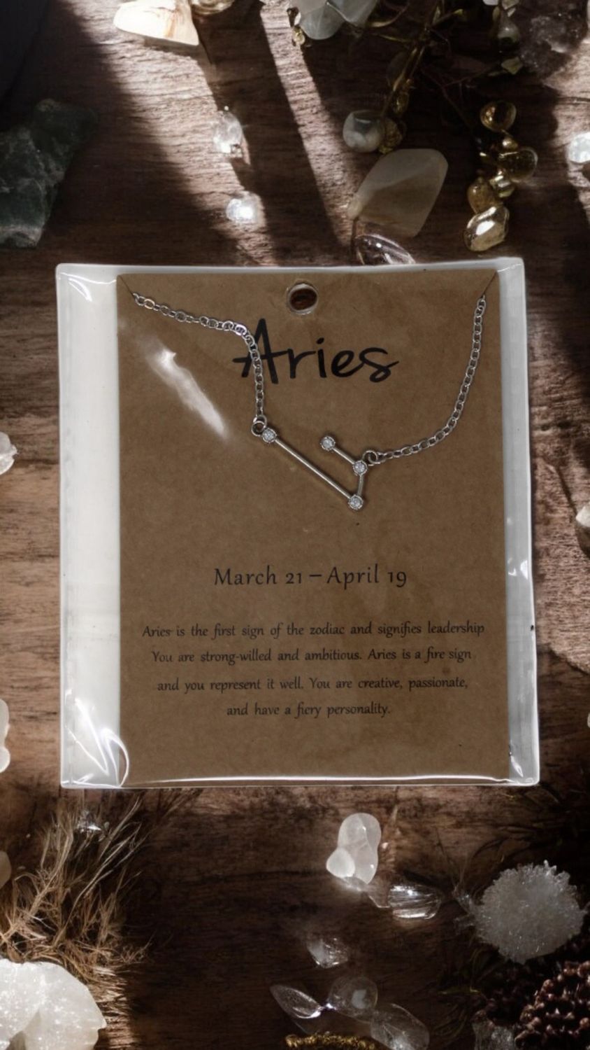 Zodiac Constellation Necklace, Zodiac: Aries